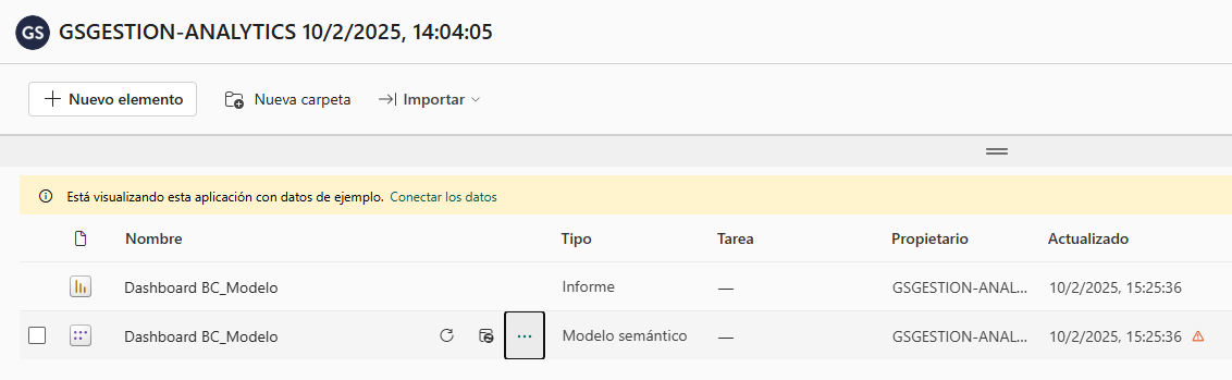 Servicio - Modelo semántico
