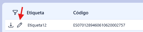 Botón de editar ruta de descarga