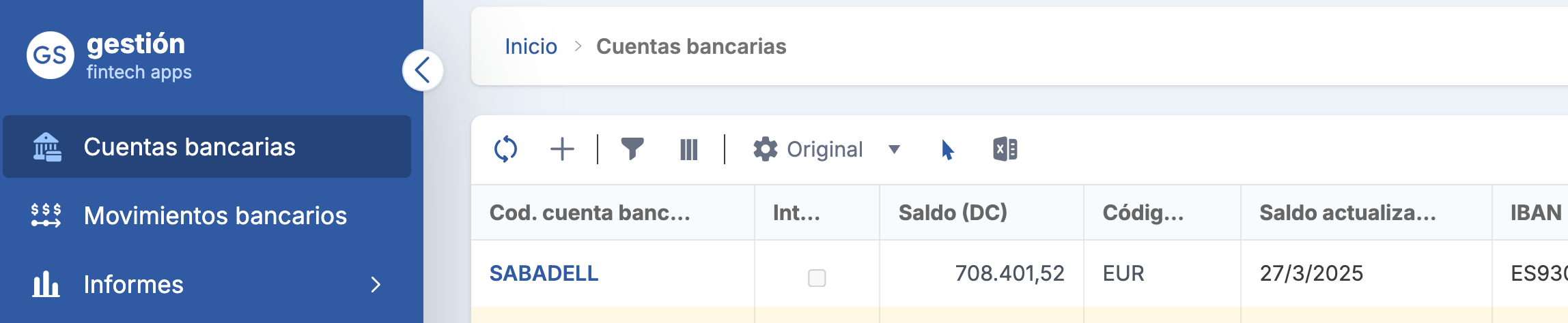 Cuentas bancarias