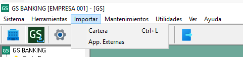 Menú Importar